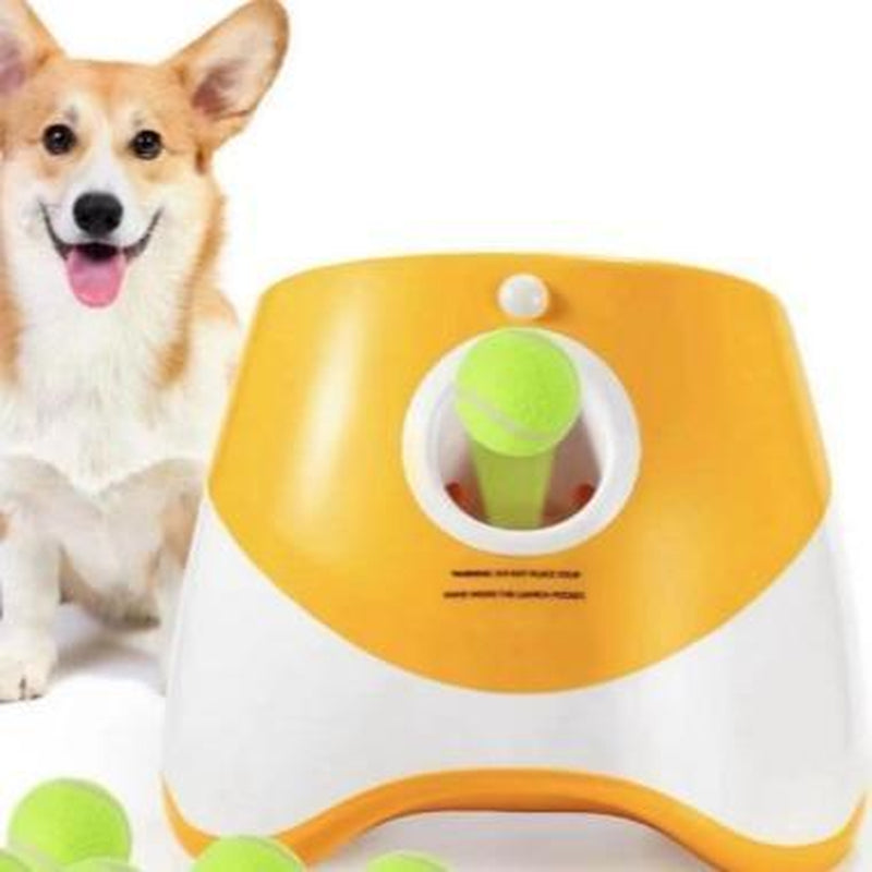 3 Mode Adjustable Pet Toy with Tennis Balls,Automatic Dog Ball Launcher & 3 Balls, Petsupplies for Indoor Outdoor Interactiveplaying