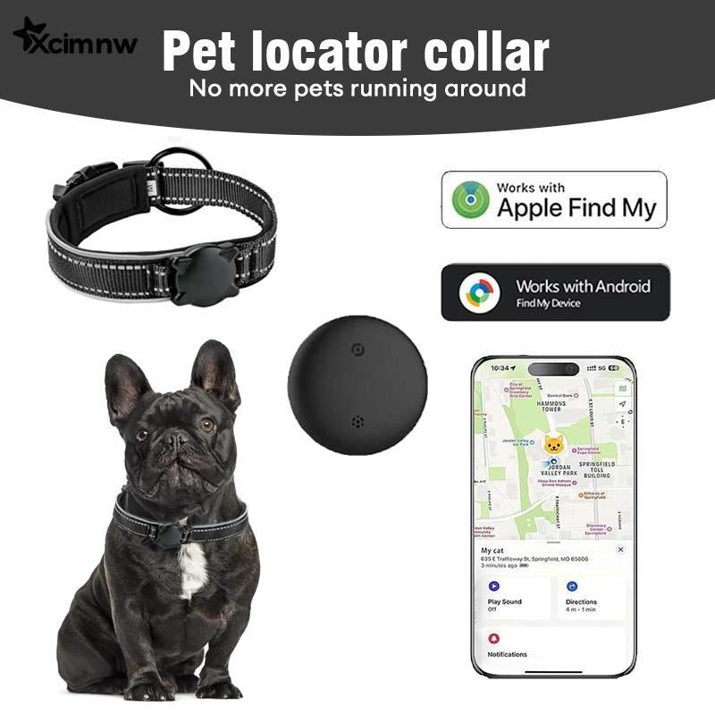 Xcimnw-Cat Dog Collar with GPS Tracker, Waterproof Cat Dog Collar with Luminous & Reflective Fish Pattern, Lightweight Kitten Puppy Collar, Hidden GPS Tracker for Cats Puppy, Kittens, Boyfriend Gift