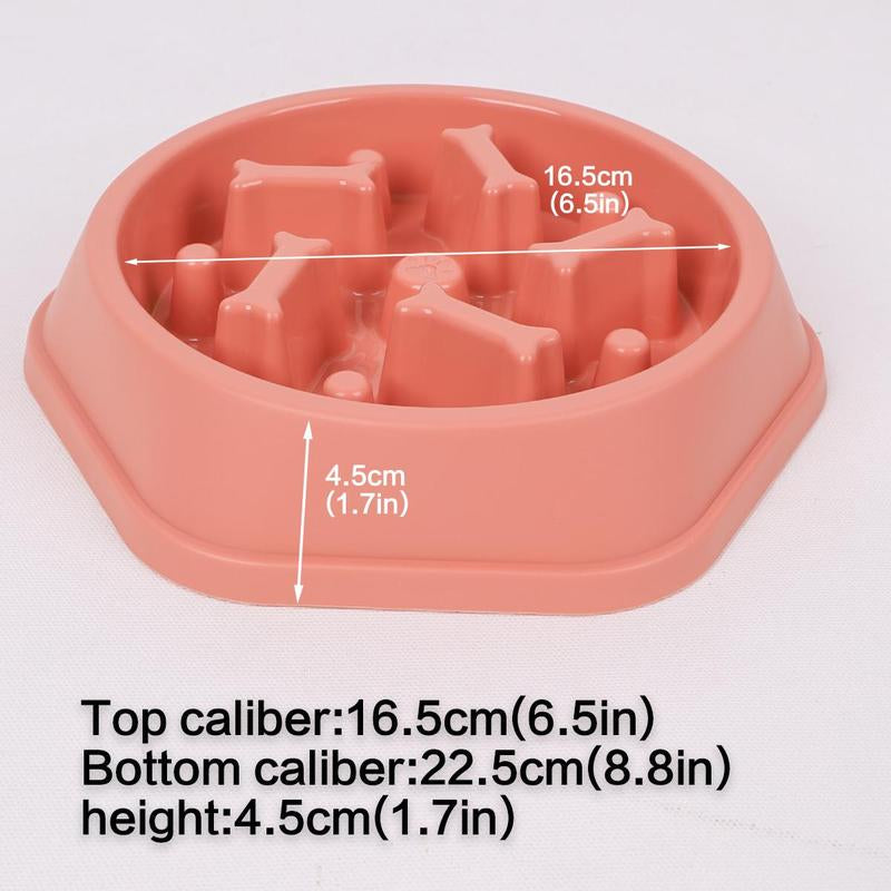 Dog Slow Feeding Bowl, Bone Column Design Dog Feeder, Pet Slow Eating Dish, Pet Feeding Supplies, Dog Accessories
