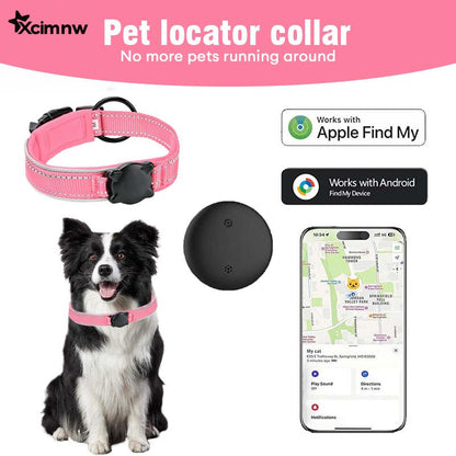 Xcimnw-Cat Dog Collar with GPS Tracker, Waterproof Cat Dog Collar with Luminous & Reflective Fish Pattern, Lightweight Kitten Puppy Collar, Hidden GPS Tracker for Cats Puppy, Kittens, Boyfriend Gift