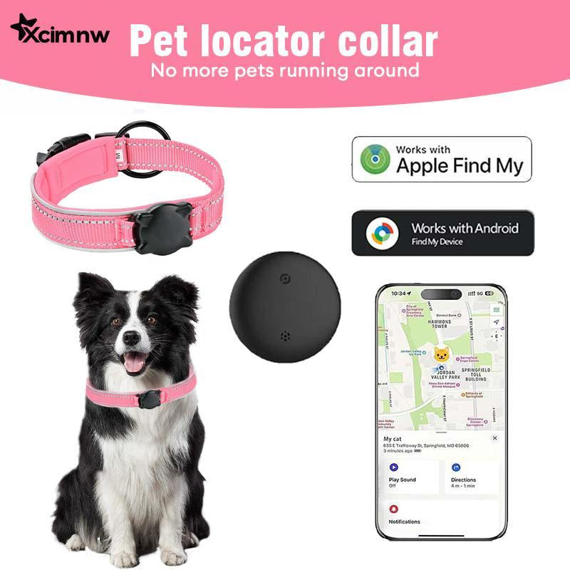 Xcimnw-Cat Dog Collar with GPS Tracker, Waterproof Cat Dog Collar with Luminous & Reflective Fish Pattern, Lightweight Kitten Puppy Collar, Hidden GPS Tracker for Cats Puppy, Kittens, Boyfriend Gift
