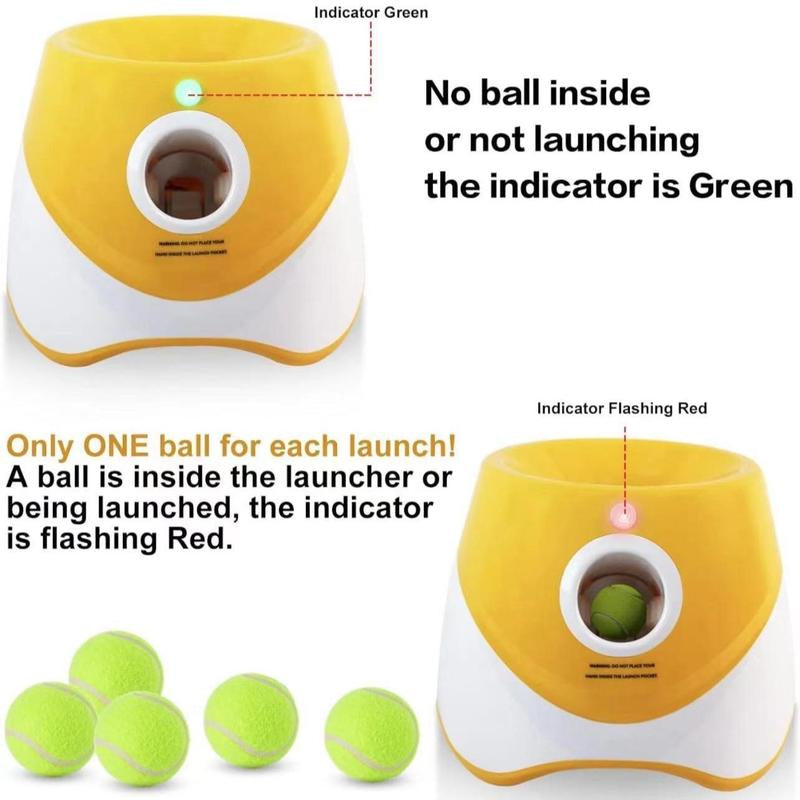 3 Mode Adjustable Pet Toy with Tennis Balls,Automatic Dog Ball Launcher & 3 Balls, Petsupplies for Indoor Outdoor Interactiveplaying